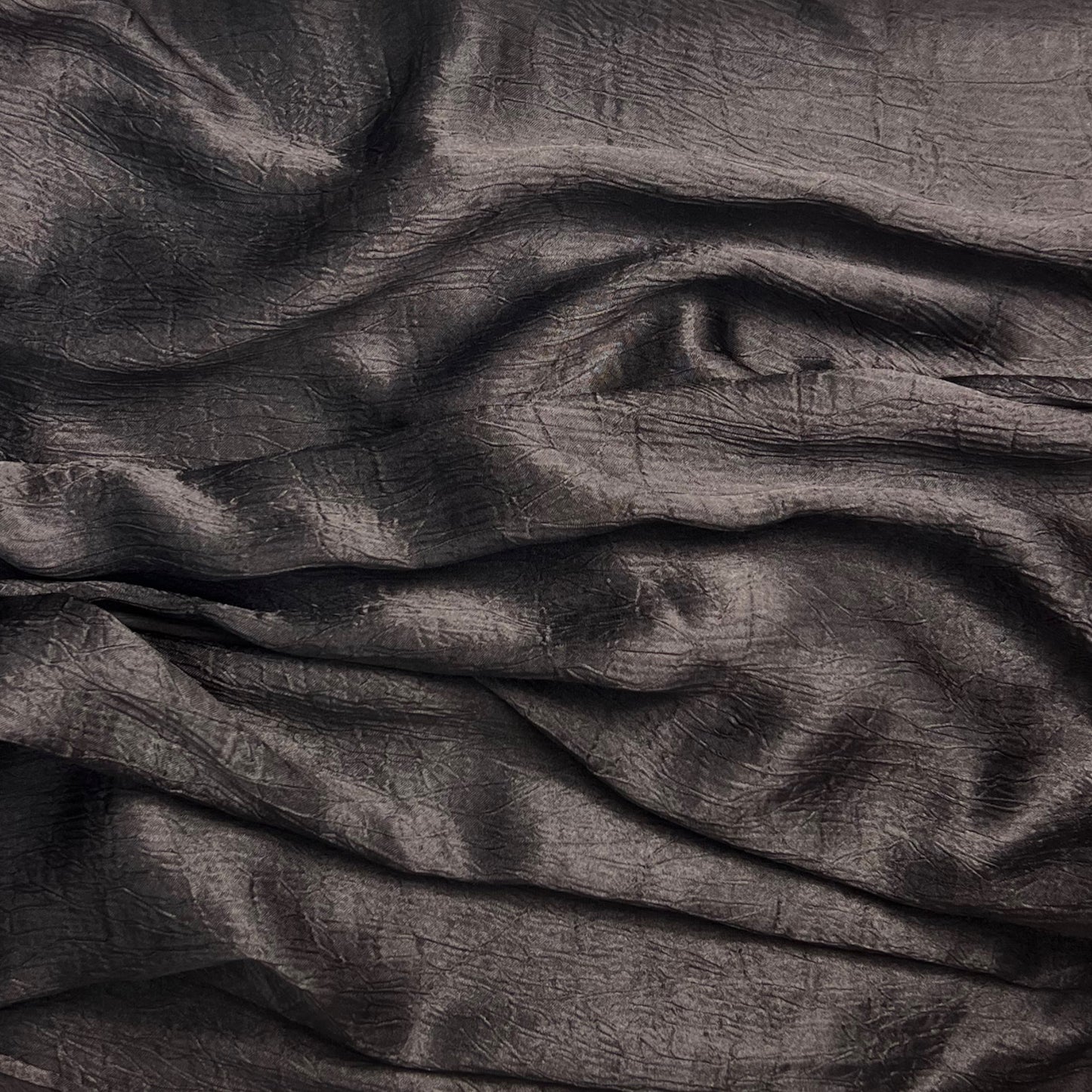 Dark Brown Crushed Satin Hijab