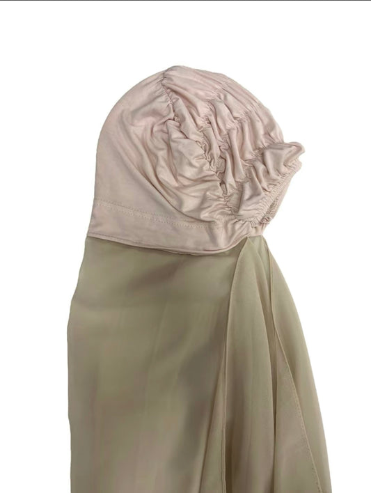 Cream Instant Chiffon Hijab