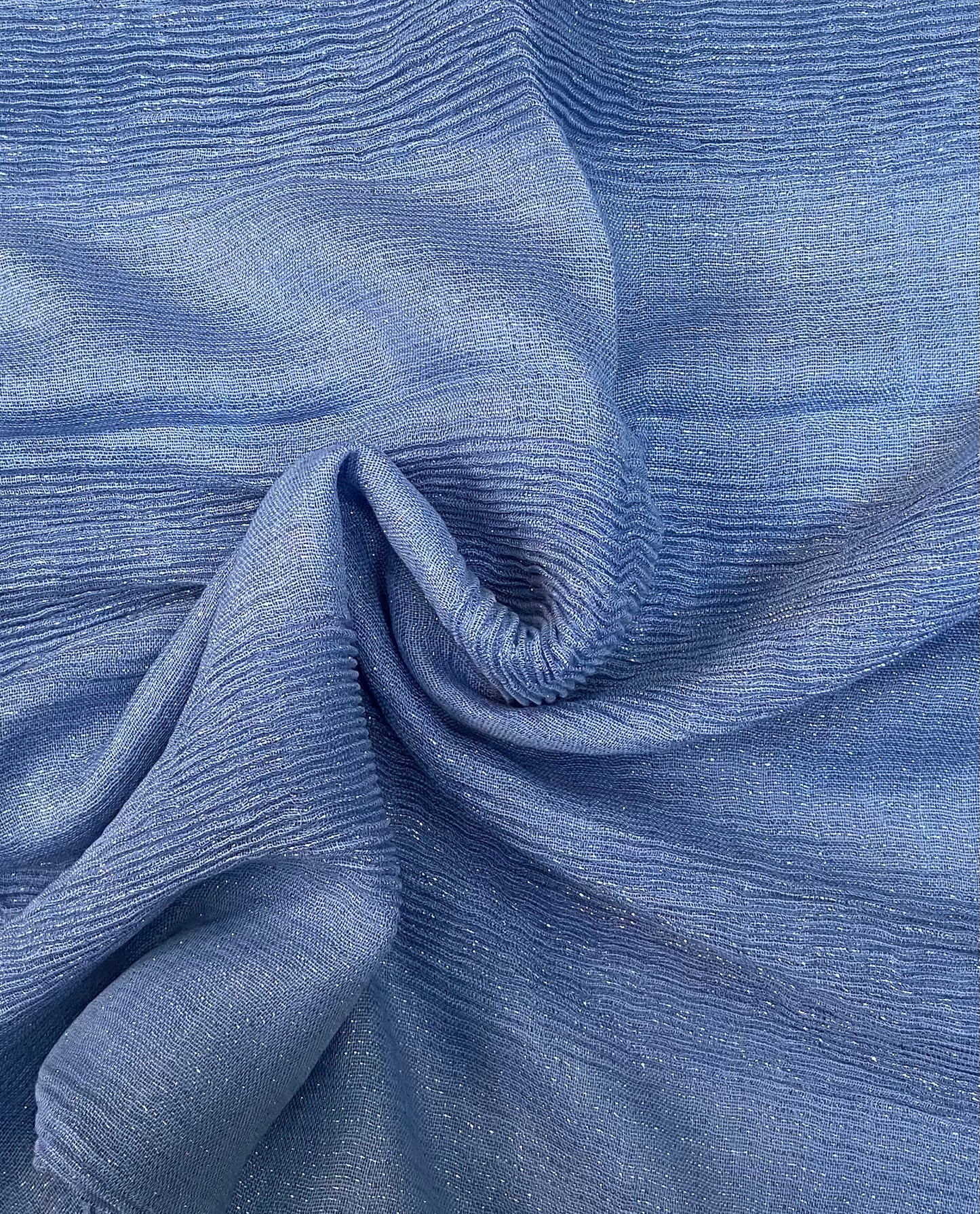 Denim Crinkle shimmer Hijab