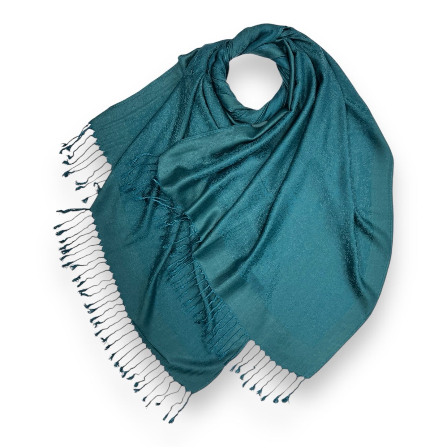 Teal Printed Pashmina Hijab